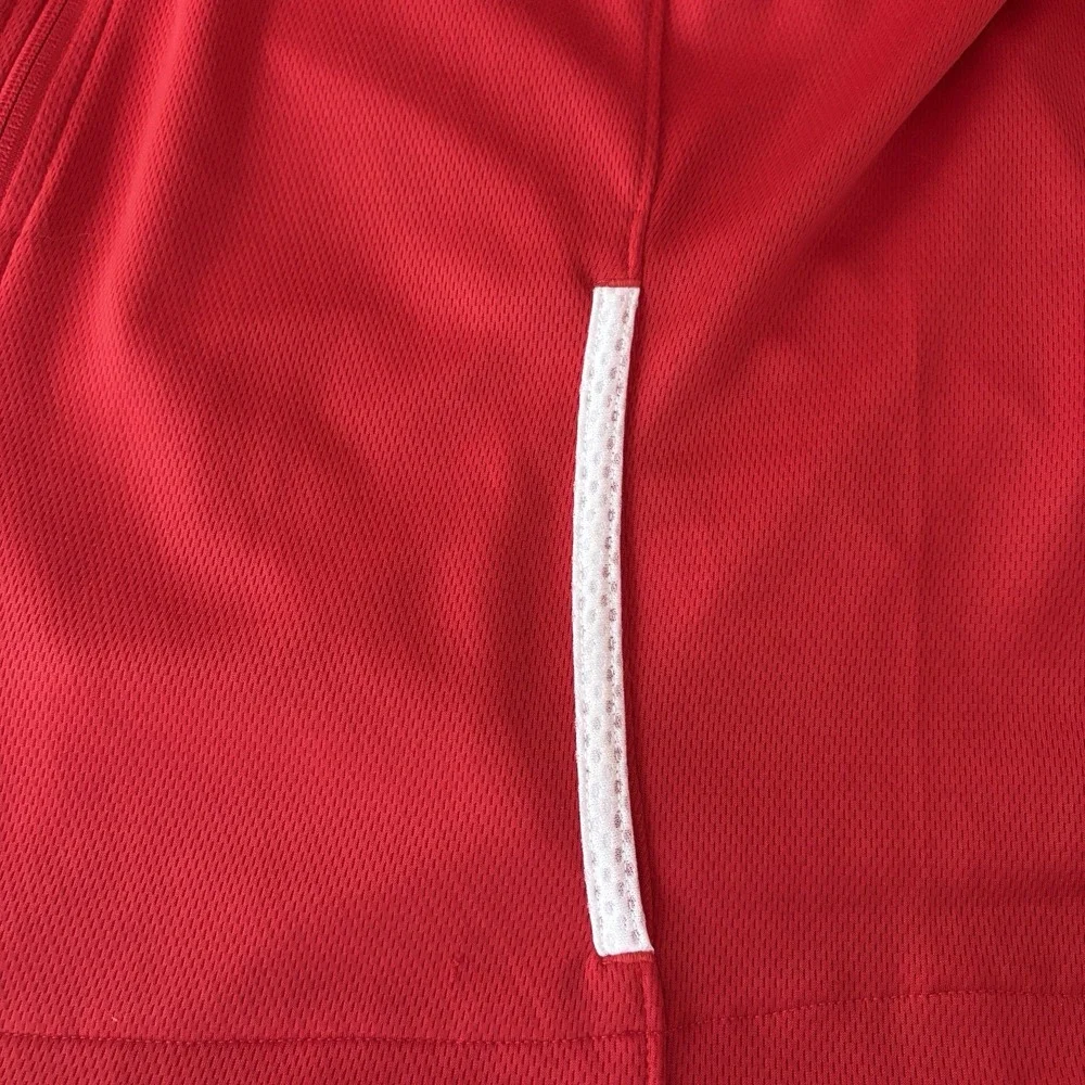 Nike Dri-Fit Zip Up Hoodie Jacket Women's M Red Athletic Activewear Running Gym